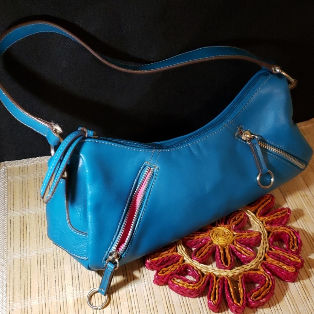 2 for $15 ❤ Turquoise Blue Purse w/Hot Pink Lining
